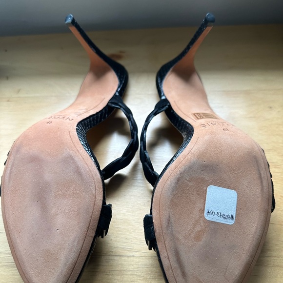 NWT Alexandre Birman | Barbara 85 Sandal in Snake Print - Picture 5 of 6